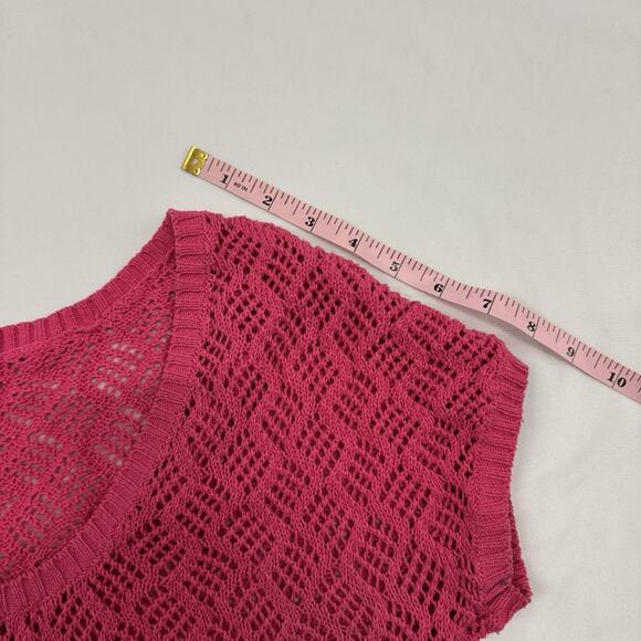 Vintage Y2K Candies Crochet Shrug Bolero Barbie Girly Pink Fairy Coquette - Picture 7 of 7